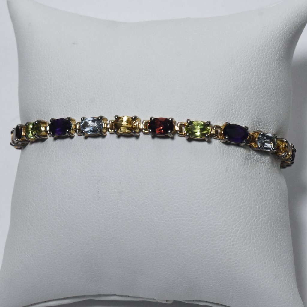 Ross-Simons - Sterling Silver Multi Gemstone Bracelet